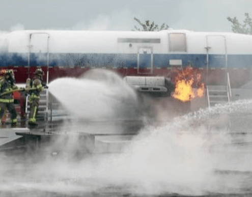 mobile aircraft fire trainer maft 05 airplane fire